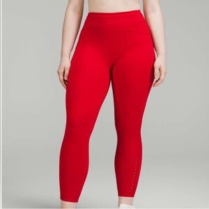 Lululemon Instill Red Leggings | Size 10, 25” Inseam EUC